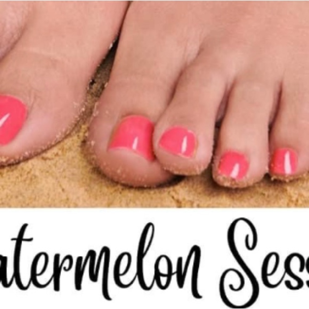 Color Street Watermelon Session pedicure set and matching nail set